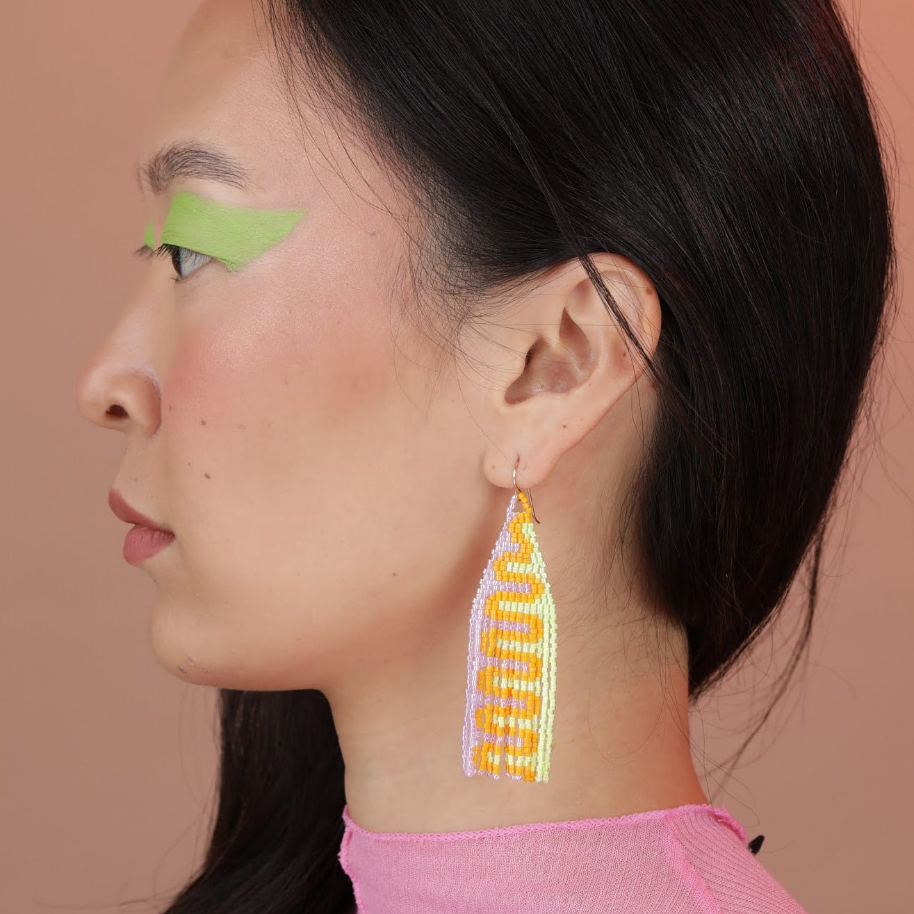 Squiggle Beaded Earrings (3 Colorways)