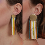 Groovy Stripes Beaded Earrings