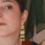 Stacked Circles Beaded Earrings