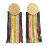 Groovy Stripes Beaded Earrings