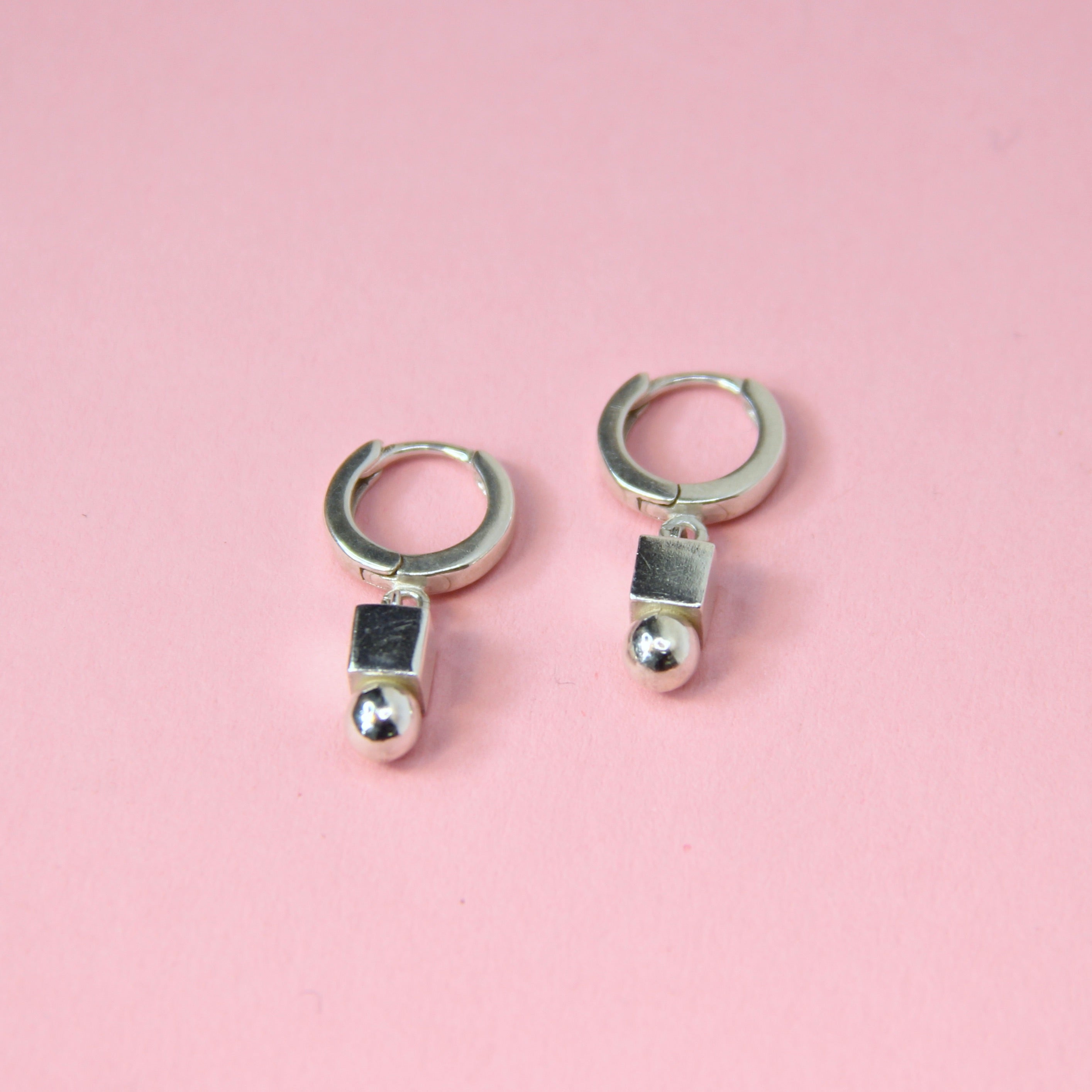 Shapes Charm Huggie Hoops