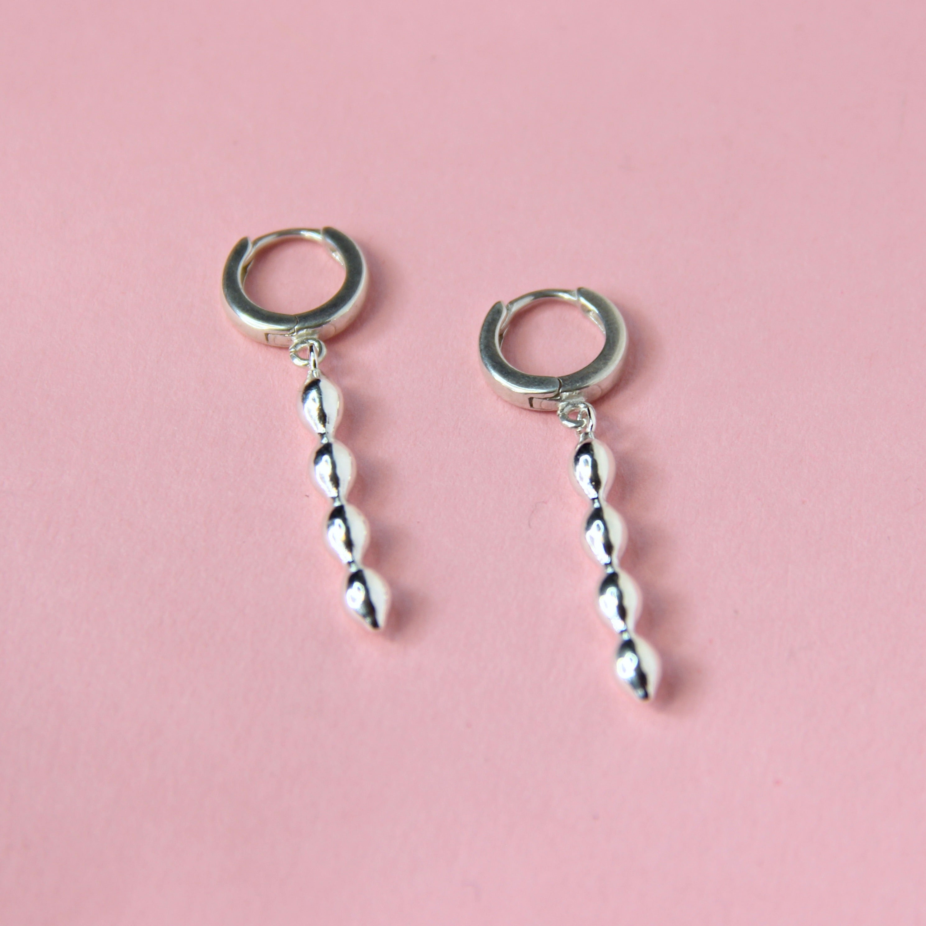 Bubble Charm Huggie Hoops