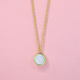 Reversible Inlay Charm Necklace