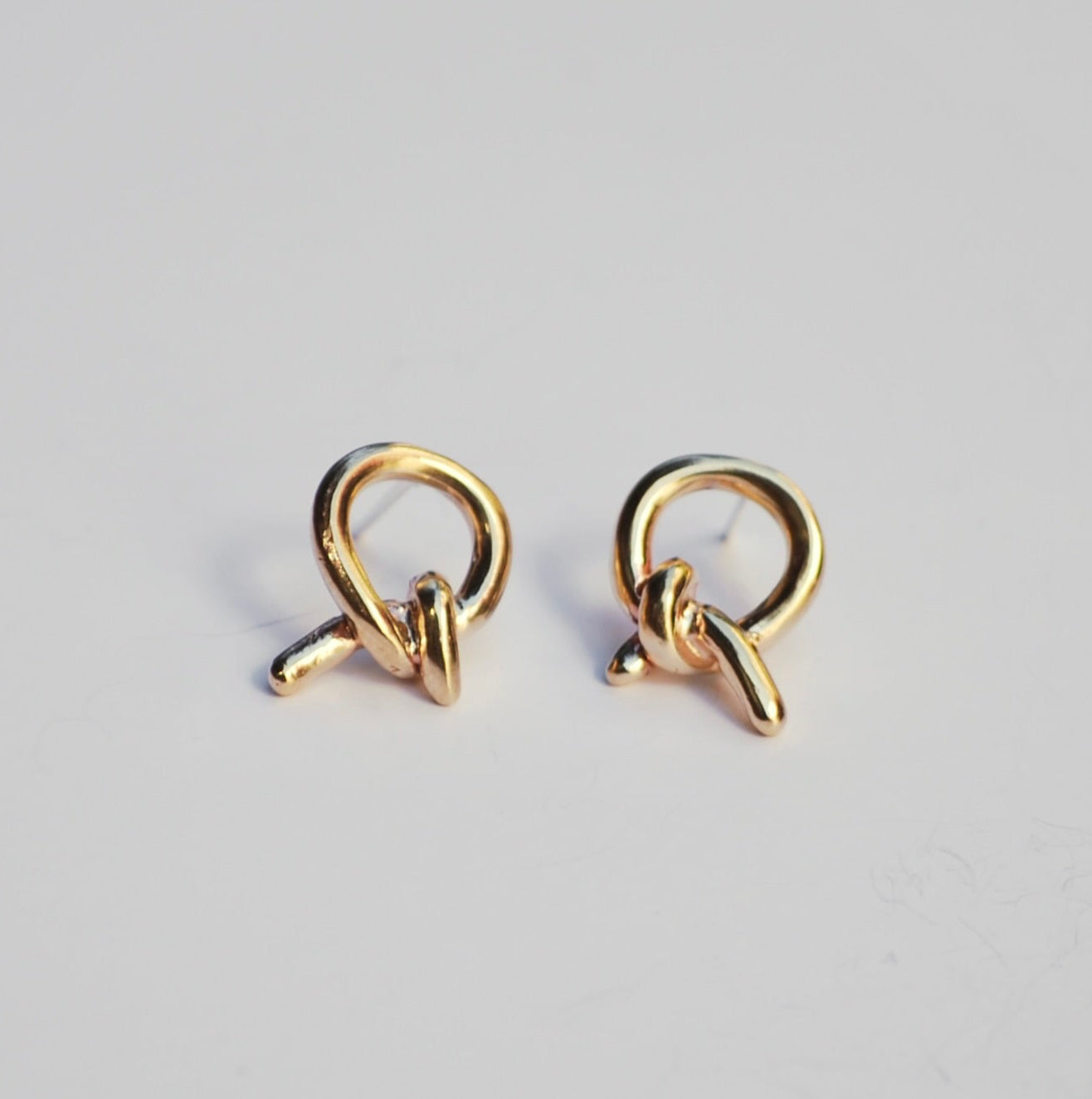 Mini Loop Earring Mini Loop Knot Earrings – TAKE SHAPE STUDIO