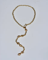 Bronze chain necklace on a white background