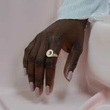 Diamond Burst Inlay Ring