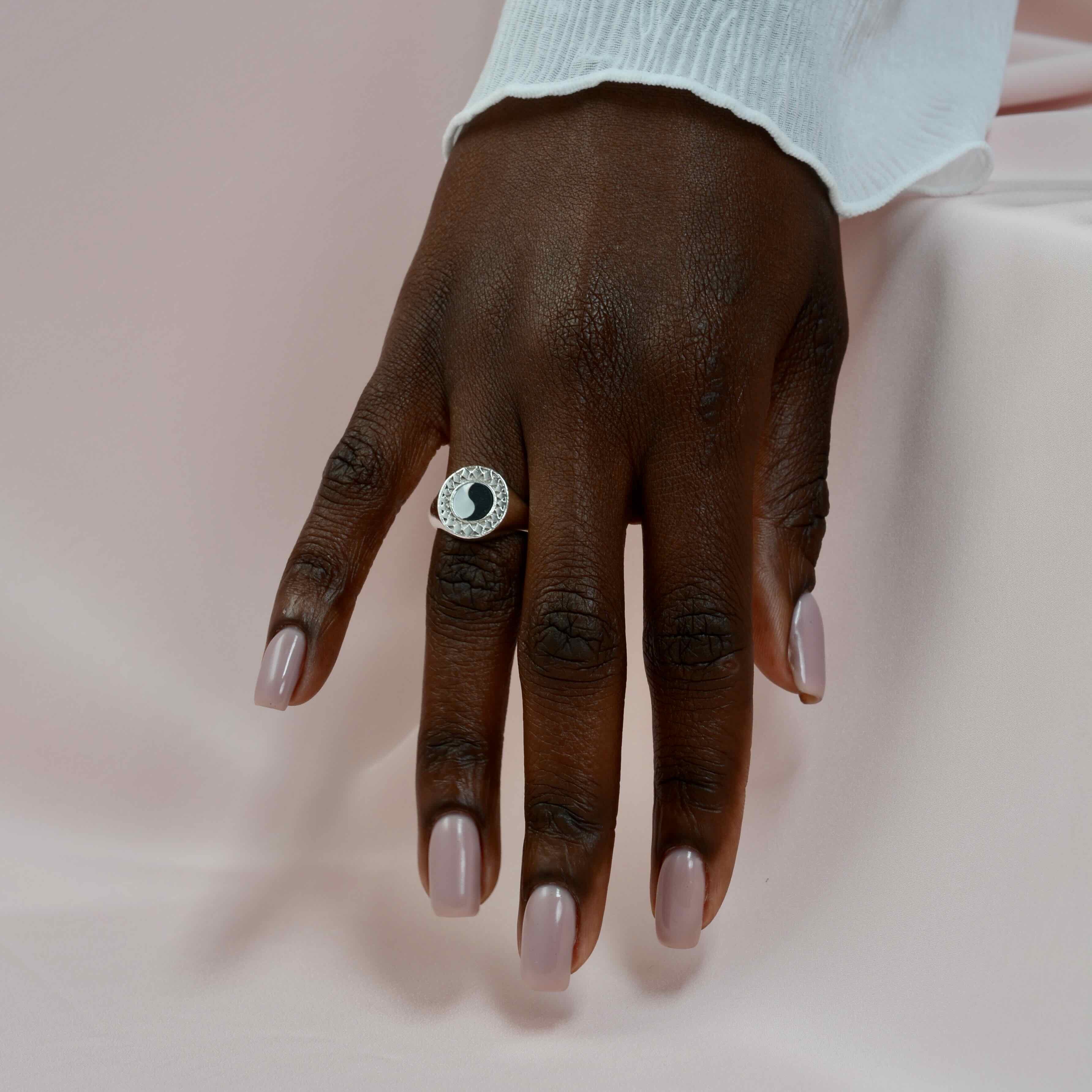 Diamond Burst Inlay Ring