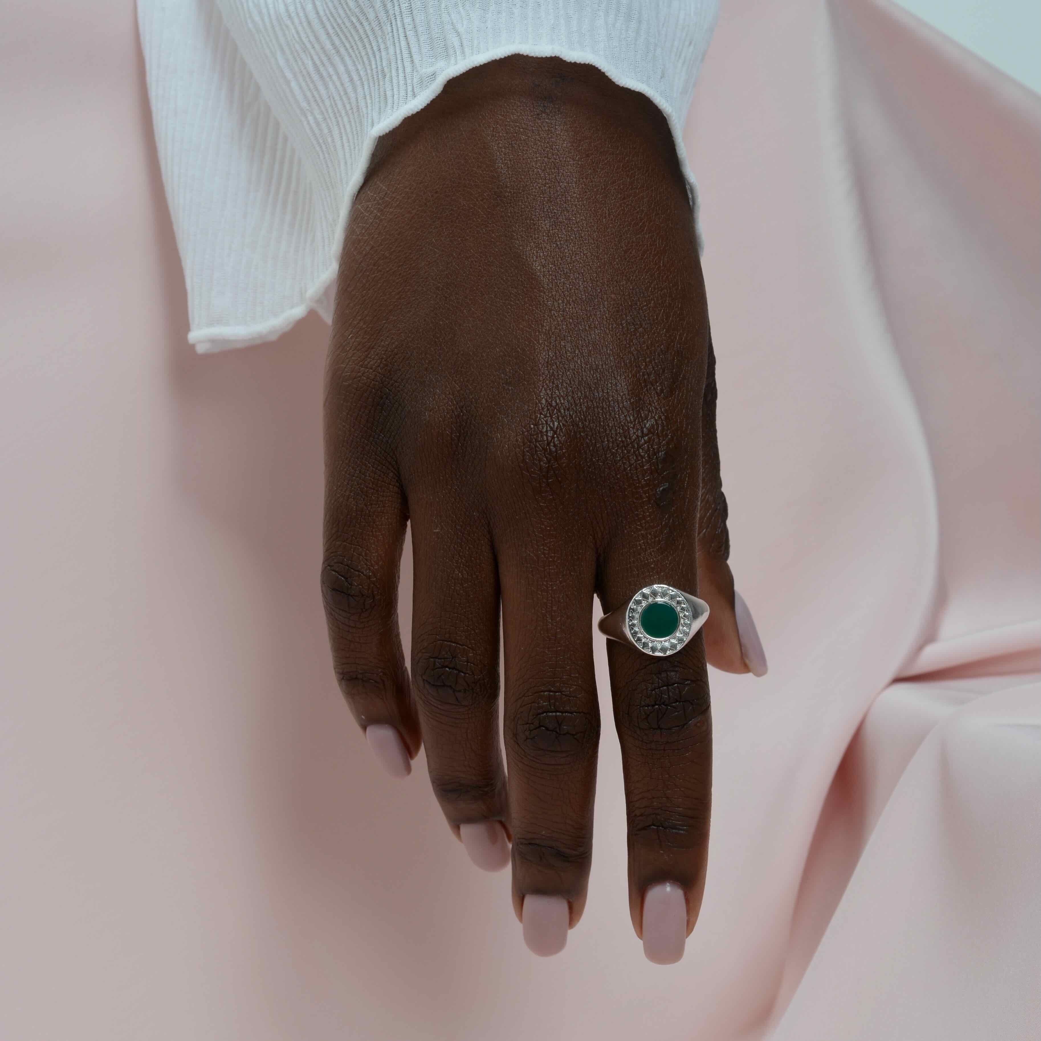 Diamond Burst Inlay Ring