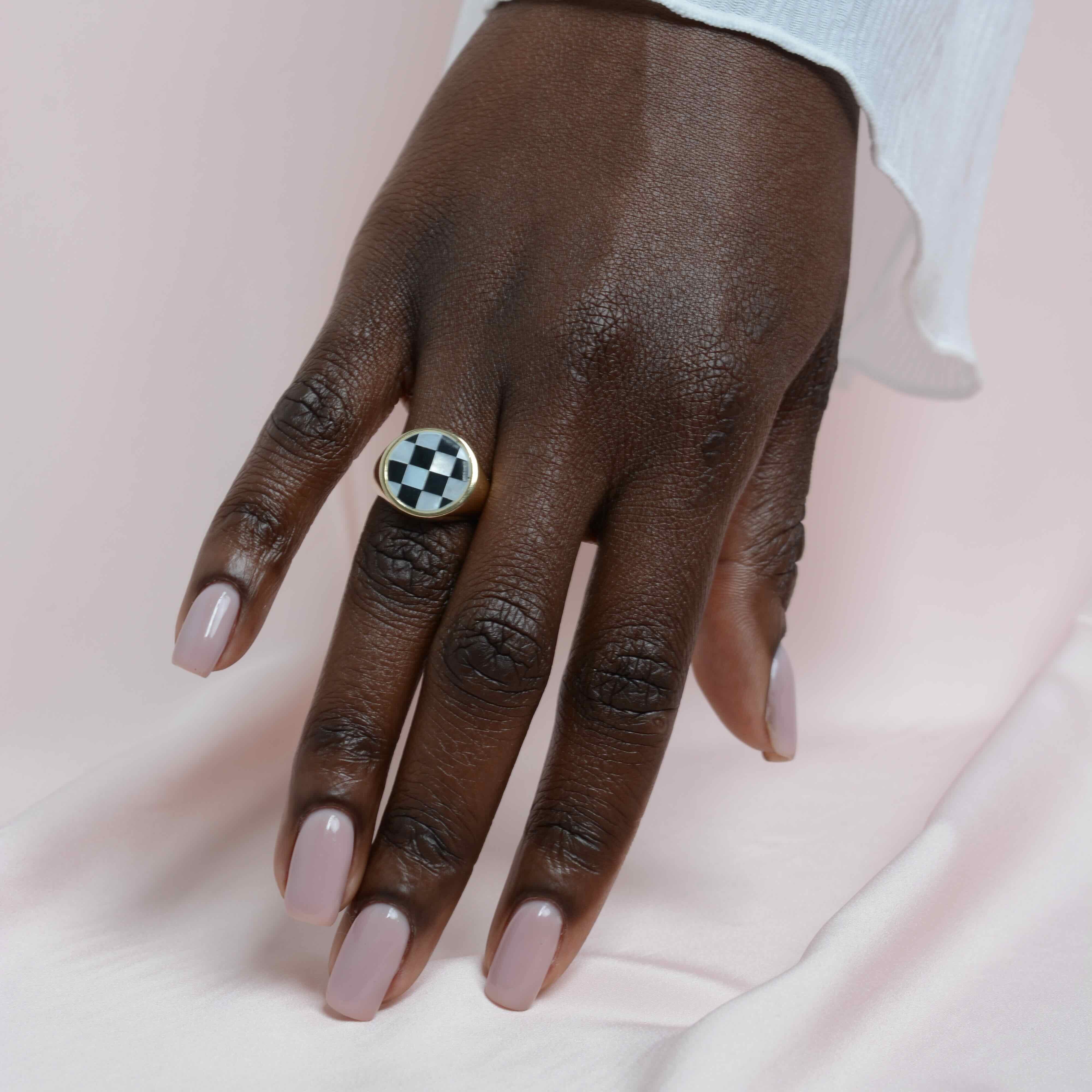 Classic Inlay  Signet Ring