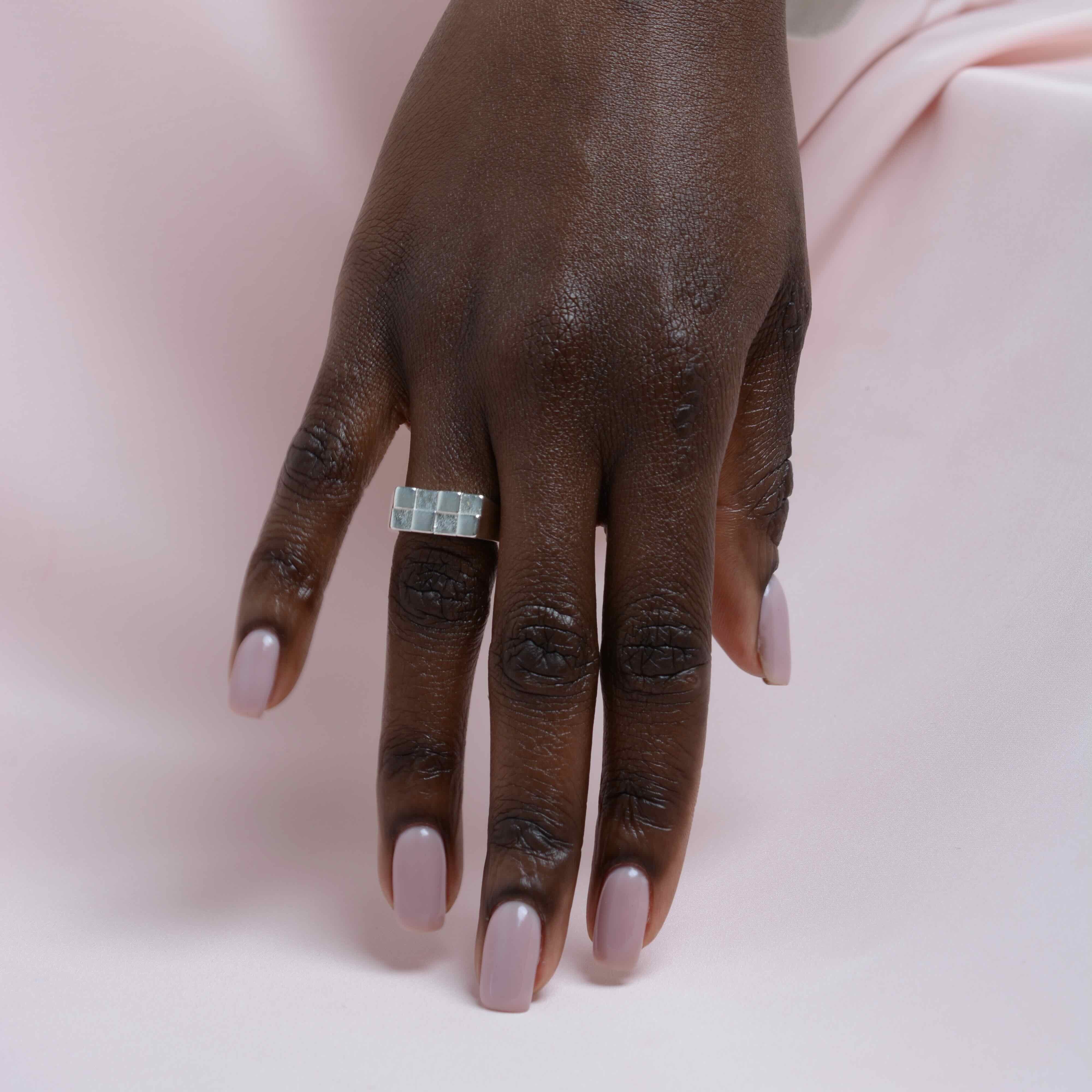 Checkerboard Signet Ring