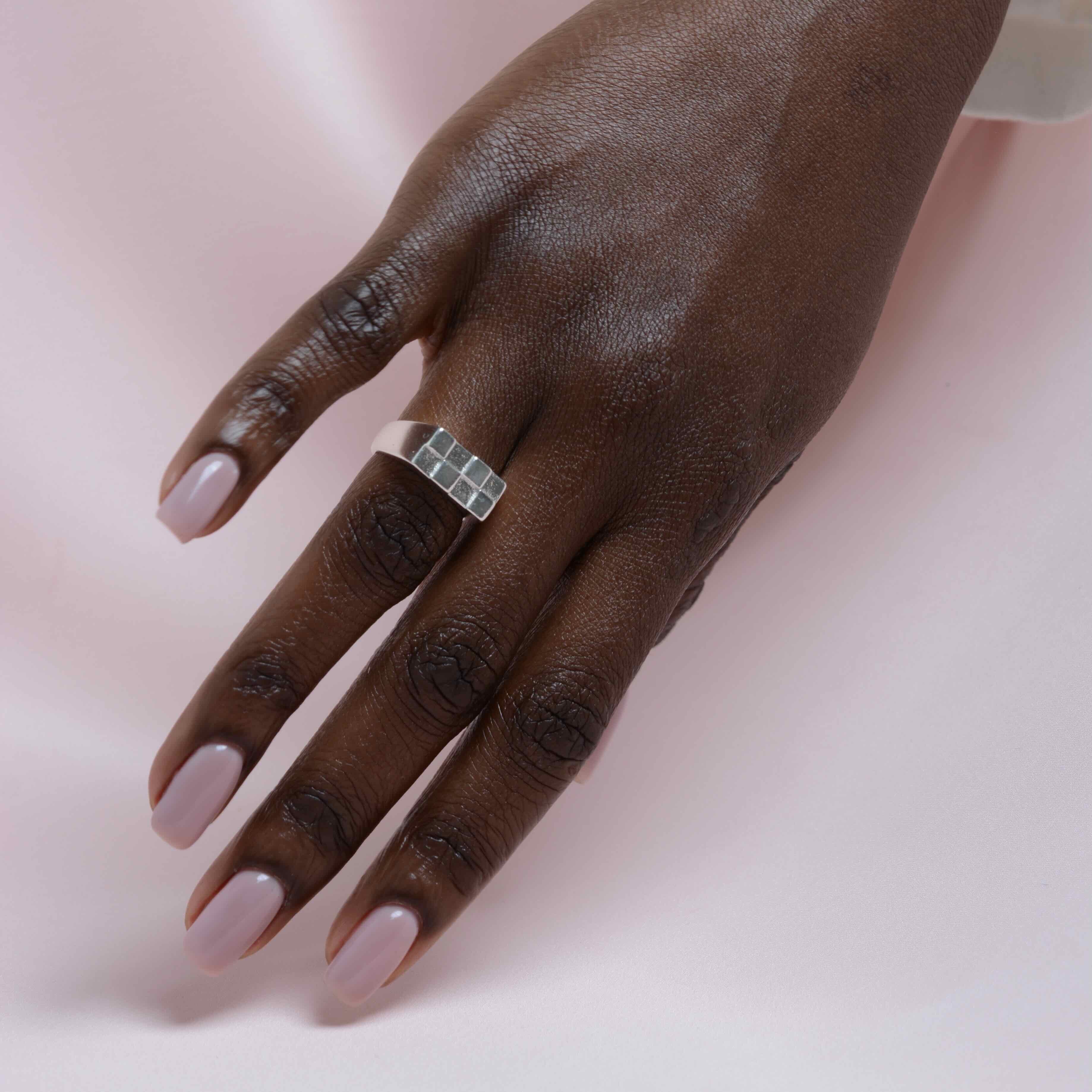 Checkerboard Signet Ring