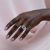 Square Checkerboard Inlay Ring