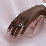 Square Checkerboard Inlay Ring