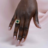 Square Checkerboard Inlay Ring