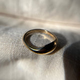 Thick Gold Wavy Ring Pair, Size 6