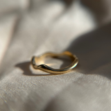 Gold Wavy Ring Size 5