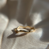 Custom Gold Wavy Ring