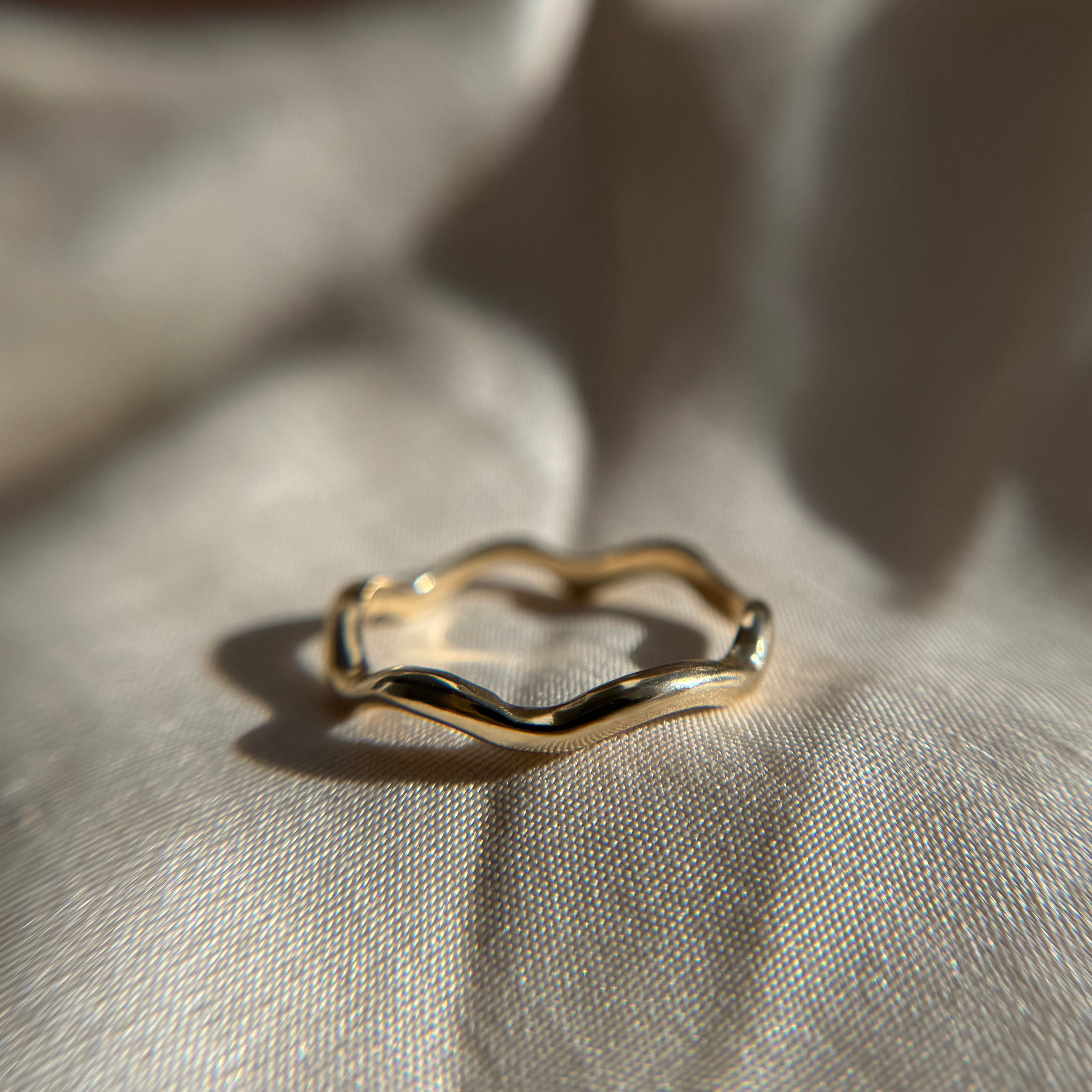 Custom Gold Wavy Ring