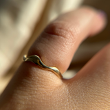 Gold Wavy Ring Size 5