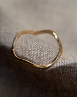 Gold Wavy Ring Size 7