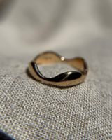 Gold Wavy Ring Size 6