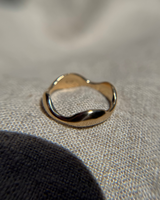 Gold Wavy Ring Size 6