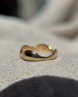 Gold Wavy Ring Size 6