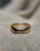 Gold Wavy Ring Size 6