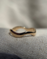 Gold Wavy Ring Size 7.5