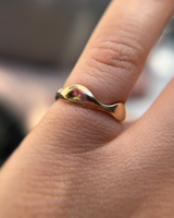 Gold Wavy Ring Size 6