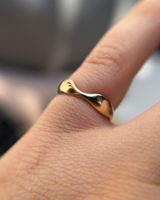 Gold Wavy Ring Size 6