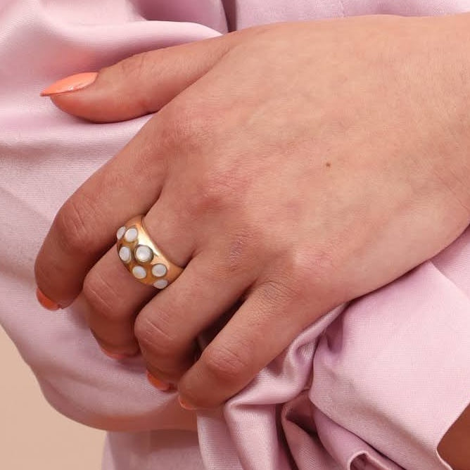 Wide Confetti Ring