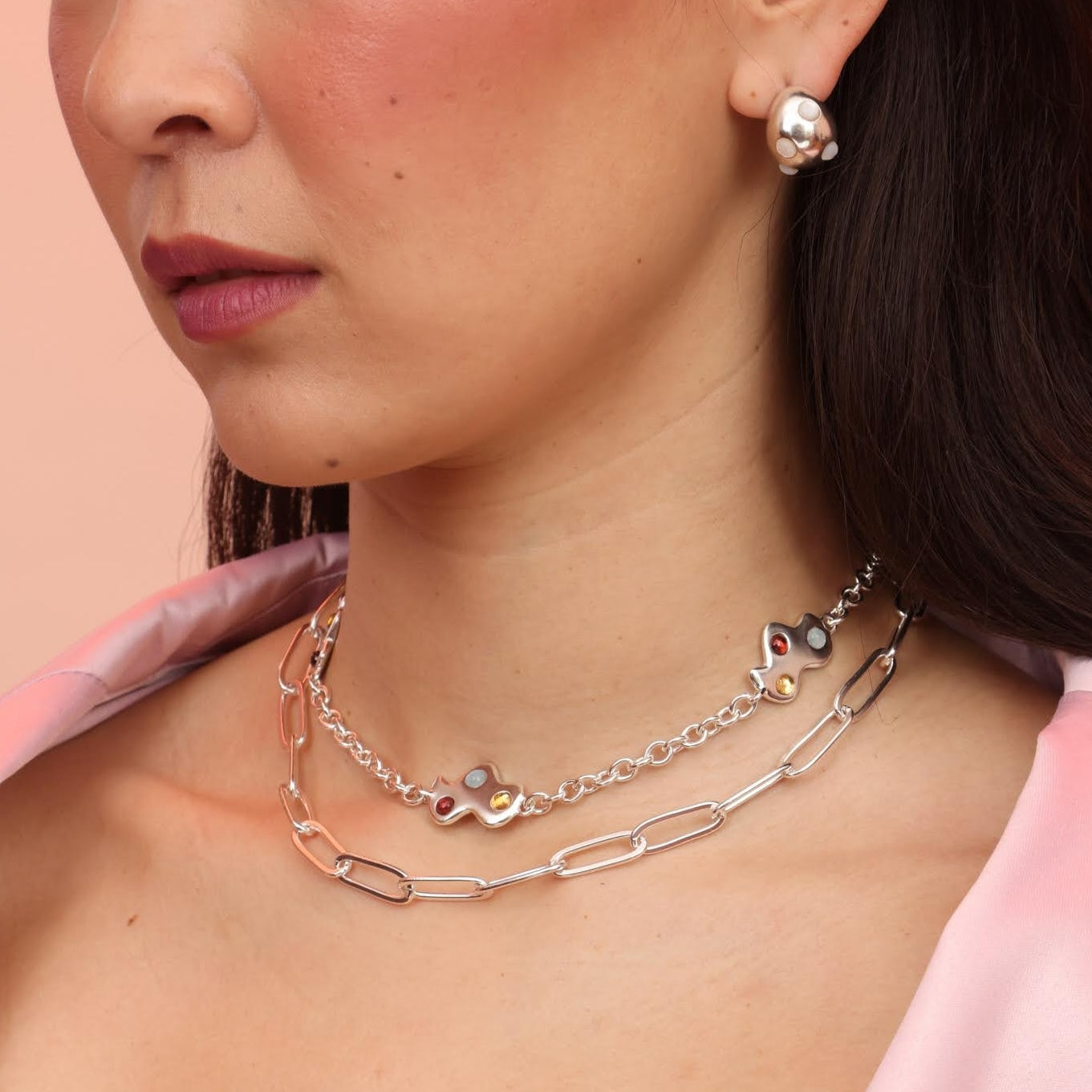 Confetti Cloud Charm Necklace