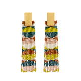 Stacked Circles Beaded Earrings