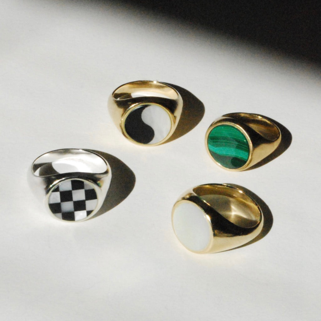 Classic Inlay  Signet Ring