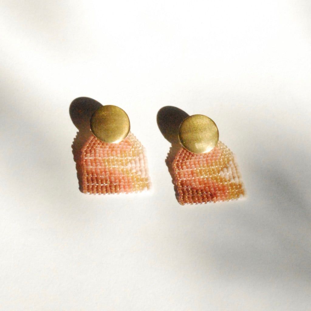 Mini Wavy Beaded Earrings (4 colorways)