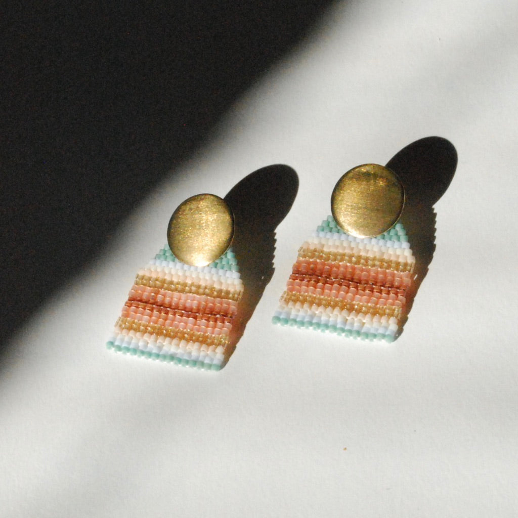 Mini Stripes Beaded Earrings (3 colorways)